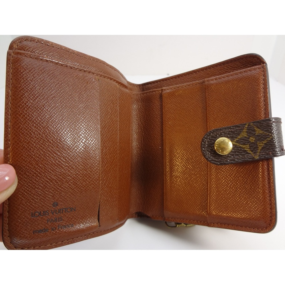 Louis Vuitton‎ Compact Zip Wallet in Monogram Canvas Bi Fold Wallet Brown - Picture 6 of 7